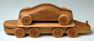 auto transport car for wooden toy train
