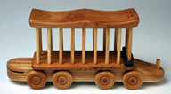 toy train circus car made of wood