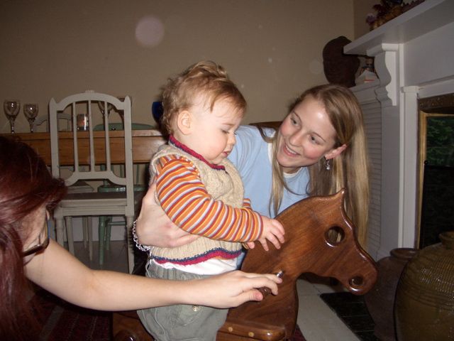 walnut rocking horse