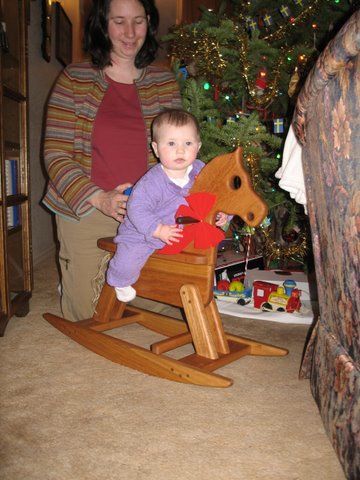 wood rocking horse