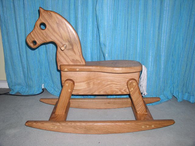 wood rocking horse
