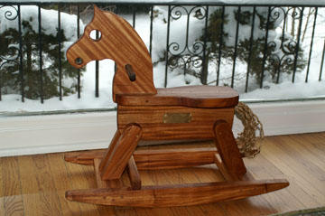 mahogany rocking horse toy