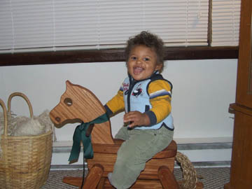 african mahogany rocking horse